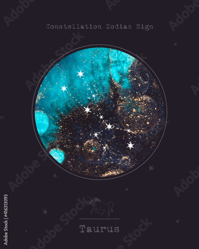 Constellation Zodiac Sign. Astrology and astronomy. abstract image of the planet, celestial body. Vector graphics