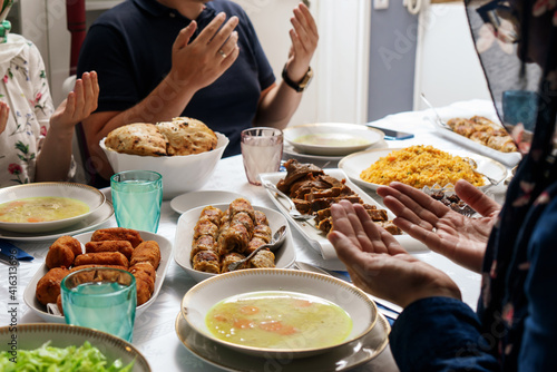 Traditional Muslim Ramadan Dinner Iftar food