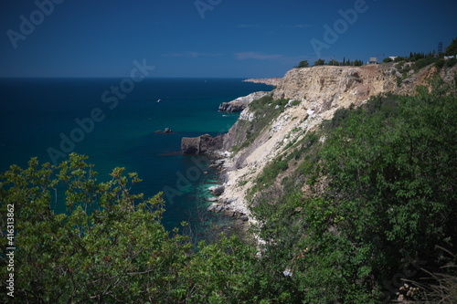 view of the coast from rock