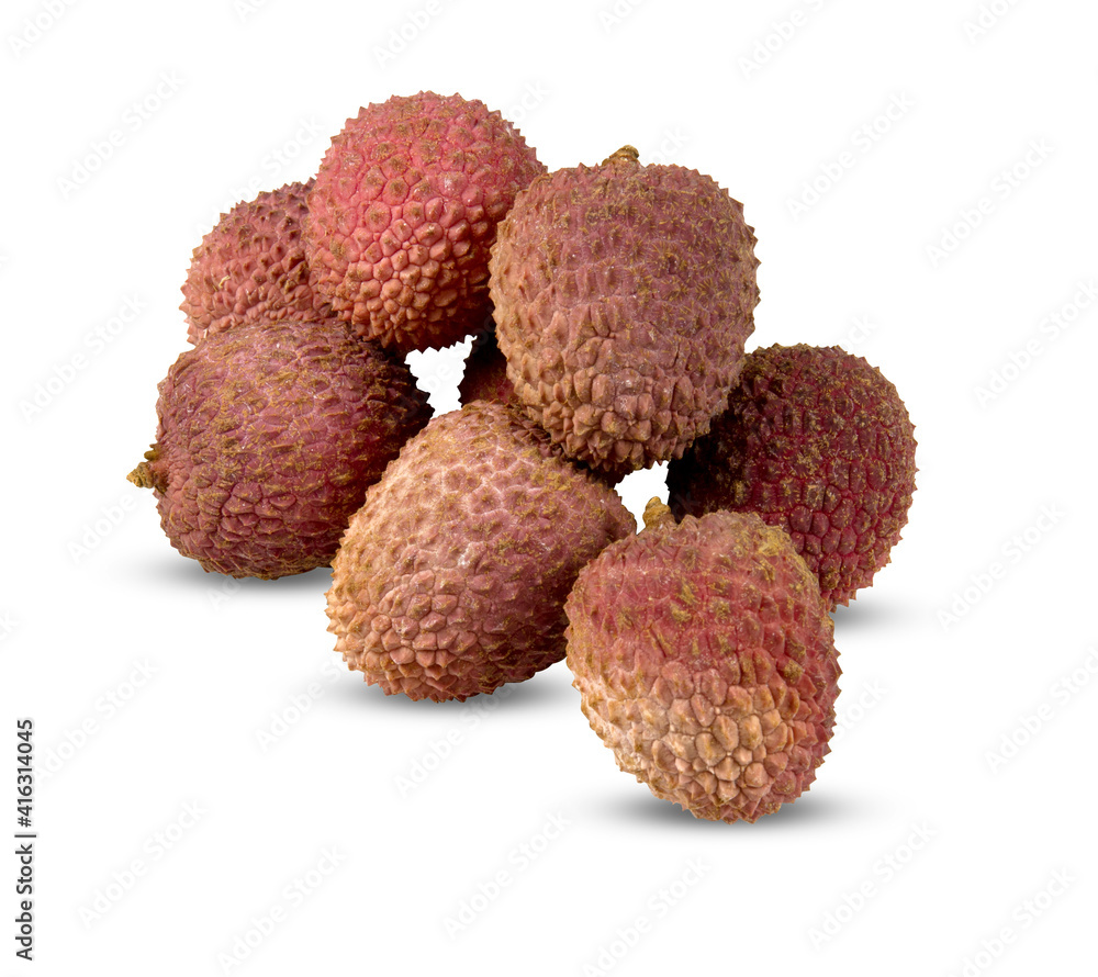 lychee isolated on white background lychee isolated on white background