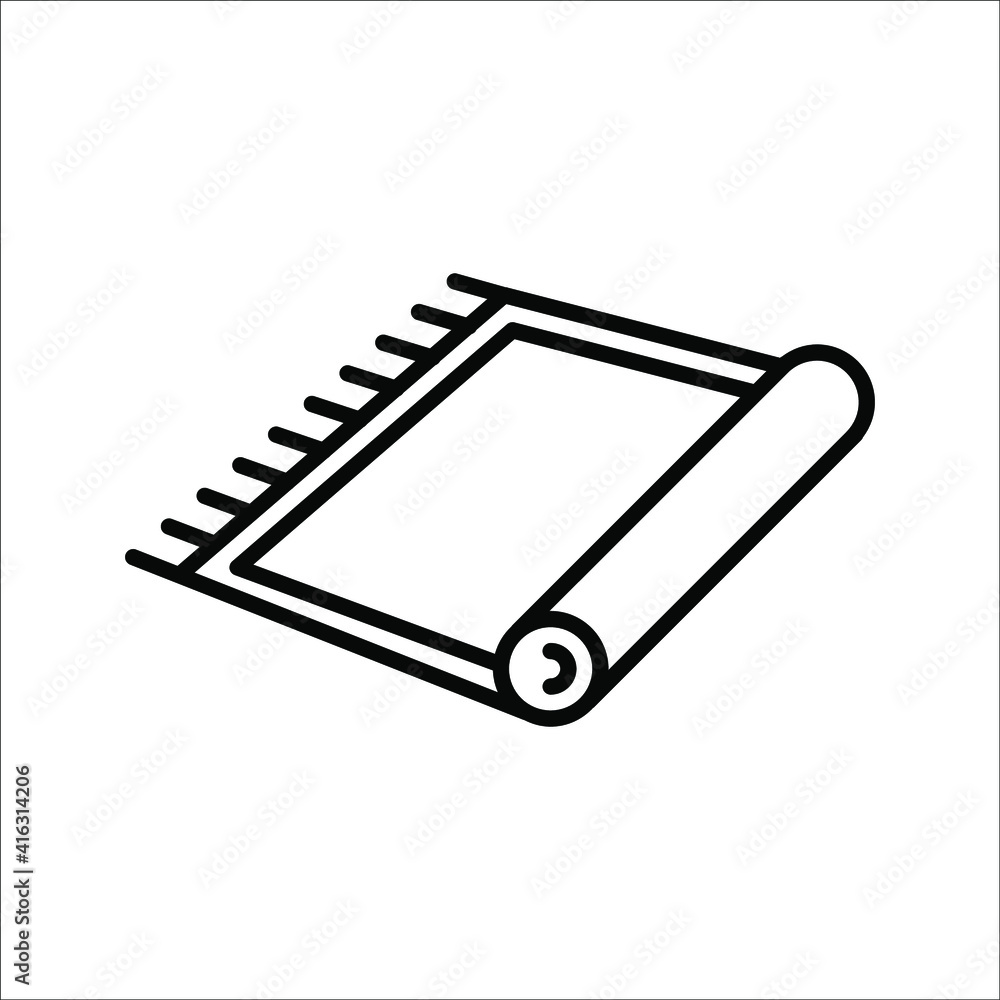 Prayer rug icon on white background. Traditional Islamic Background Prayer rug icon on white background. Traditional Islamic Background