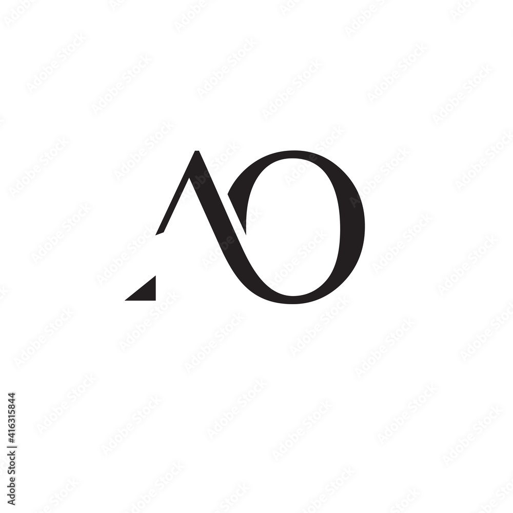 initial AO logo design vector initial AO logo design vector