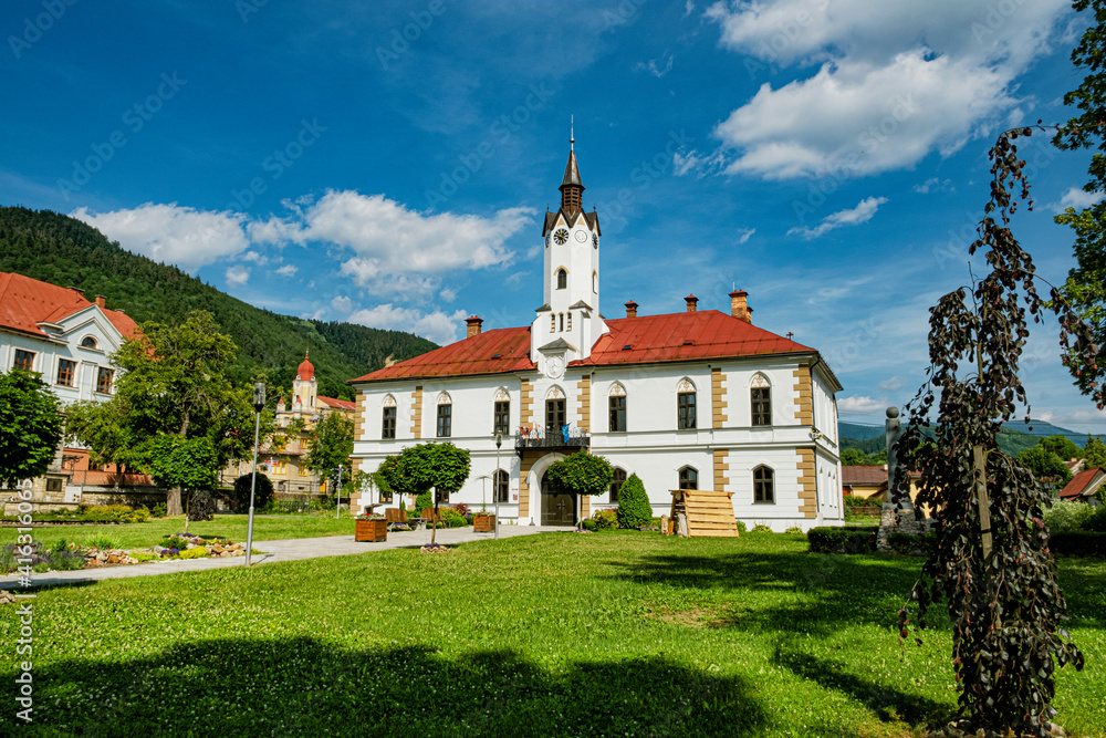 Historic building of municipal office, Lubietova, Slovakia