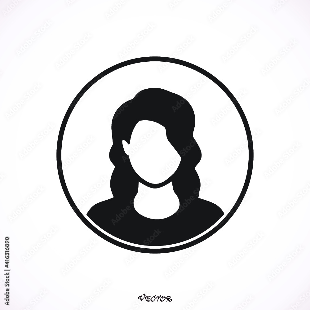 vector avatar woman in circle. People with a beautiful hairstyle. flat style, isolated on white background. vector avatar woman in circle. People with a beautiful hairstyle. flat style, isolated on white background.