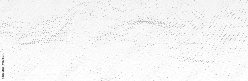 White Gray background. 3d dotted surface. Futuristic landscape. Technology presentation backdrop. Vector illustration White Gray background. 3d dotted surface. Futuristic landscape. Technology presentation backdrop. Vector illustration
