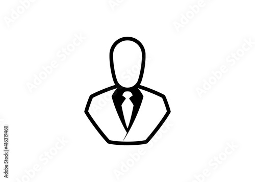 People line icon. Outline persons solid, group linear black pictogram. Simple image business collective people. Labor men collective silhouette. Office staff icon, bodyguards. Employees of bank