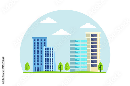 City building skyline illustration
