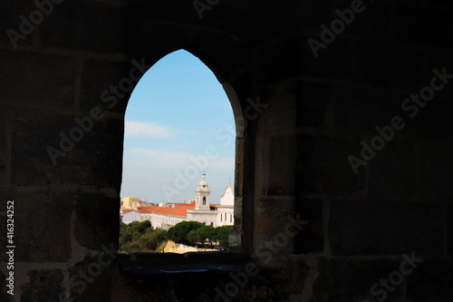 old castle in the evening