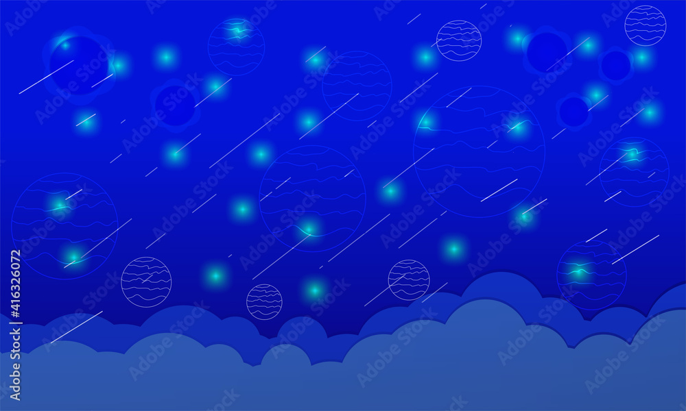 Abstract Background with Galaxy ornament Abstract Background with Galaxy ornament