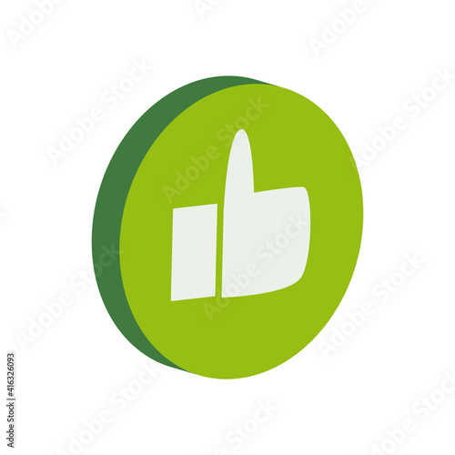 isometric social media like vector design