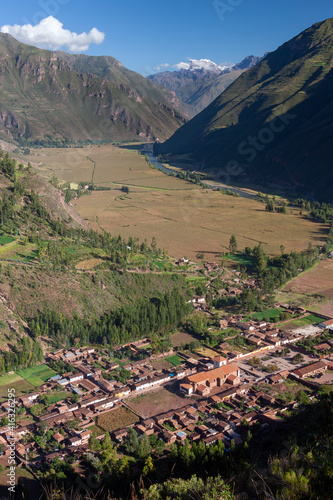 Pisac in the Urubamba Province of Peru, South America photo