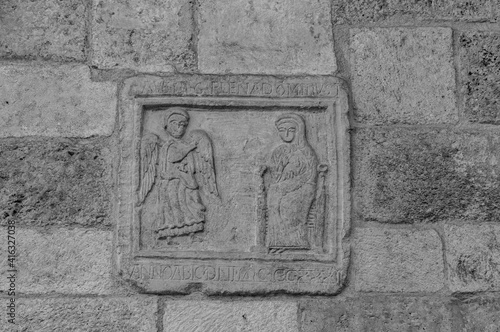 Scanno, Aquila, Abruzzo.  Scanno is an Italian town of 1 782 inhabitants located in the province of L'Aquila, in Abruzzo.  The municipal area, surrounded by the Marsican Mountains. photo