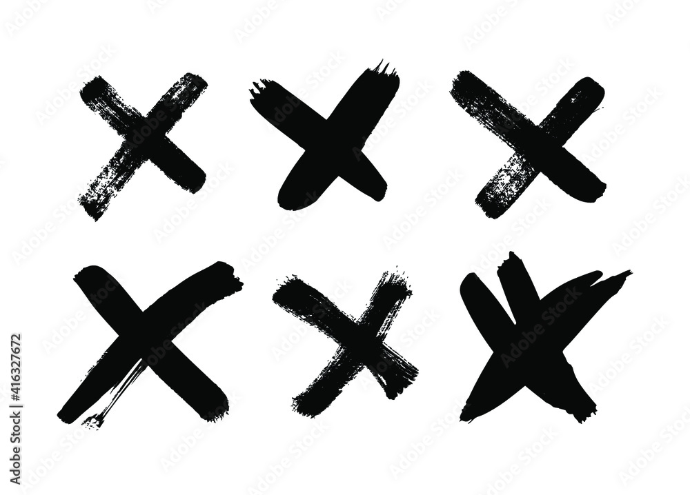 Black and White paint Vector cross lines. Hand drawn set of objects for design use. Abstract drawing stripes. Artistic illustration grunge elements strokes Black and White paint Vector cross lines. Hand drawn set of objects for design use. Abstract drawing stripes. Artistic illustration grunge elements strokes