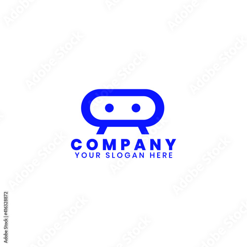Robot logo template vektor. Modern robot company logo