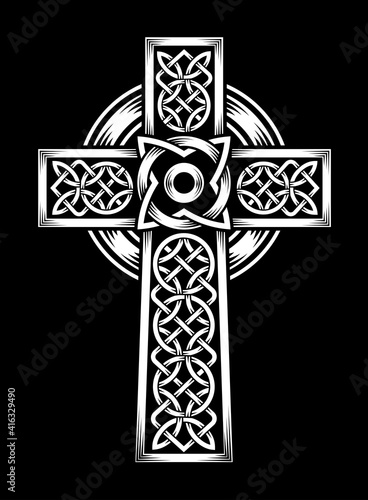 Vector celtic cross. Ethnic ornament.