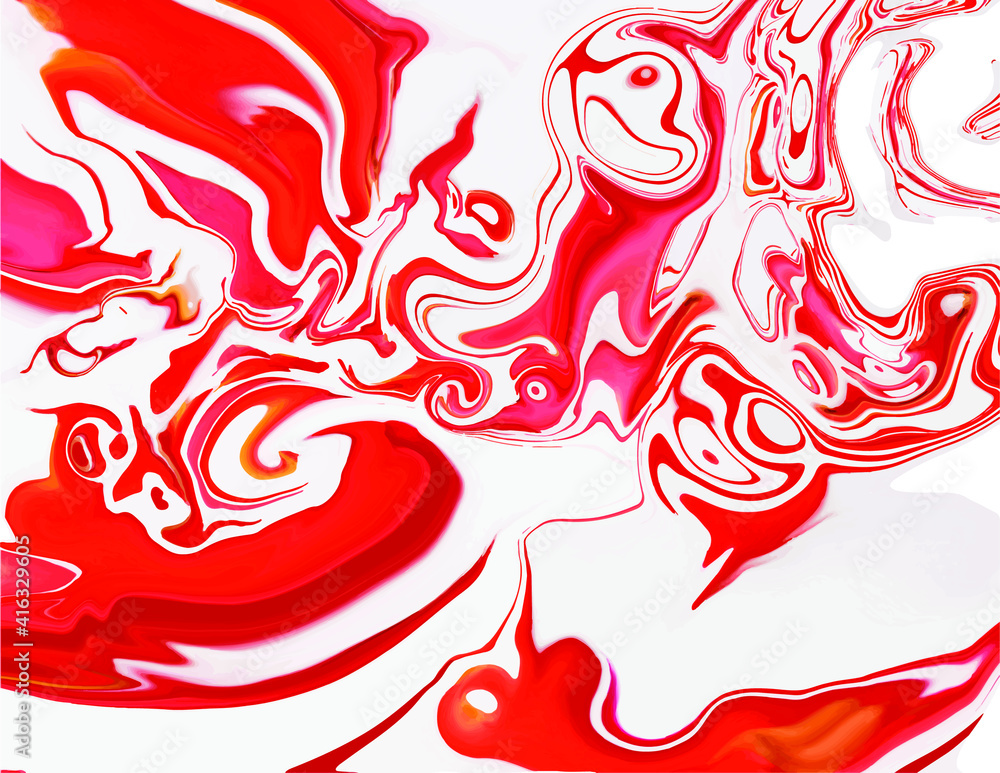 Obraz premium pink jam on white ice cream, vector texture, background