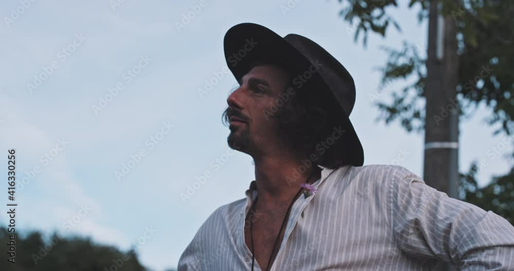 Young good looking man with hat Young good looking man with hat