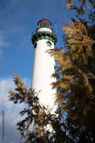 Wallpaper Mural New Presque Isle Lighthouse in Michigan during the winter. Torontodigital.ca