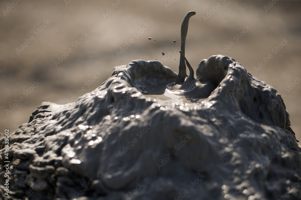 Mud volcano in Azerbaijan desert Mud volcano in Azerbaijan desert