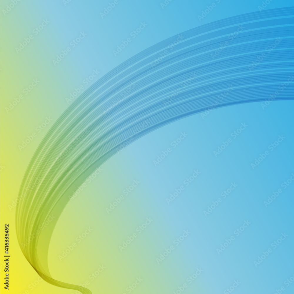 Obraz premium Vector abstract green background with waves