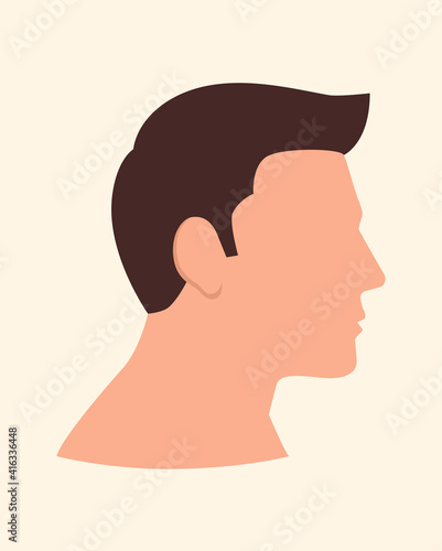 Side view of man face