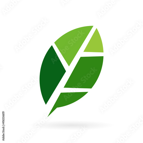 tea leaf logo icon vector