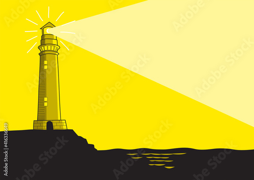 Illustration of a lighthouse