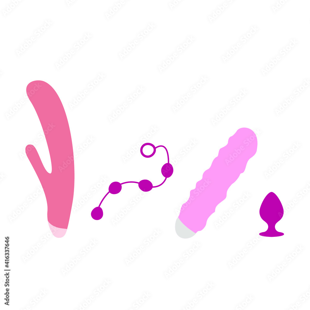 sex toys doodle icon, vector illustration, on a white background sex toys doodle icon, vector illustration, on a white background