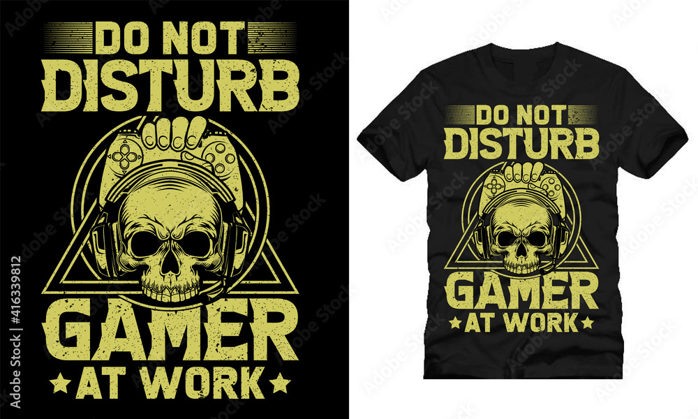 Do Not disturb gamer at work Stock Vector | Adobe Stock