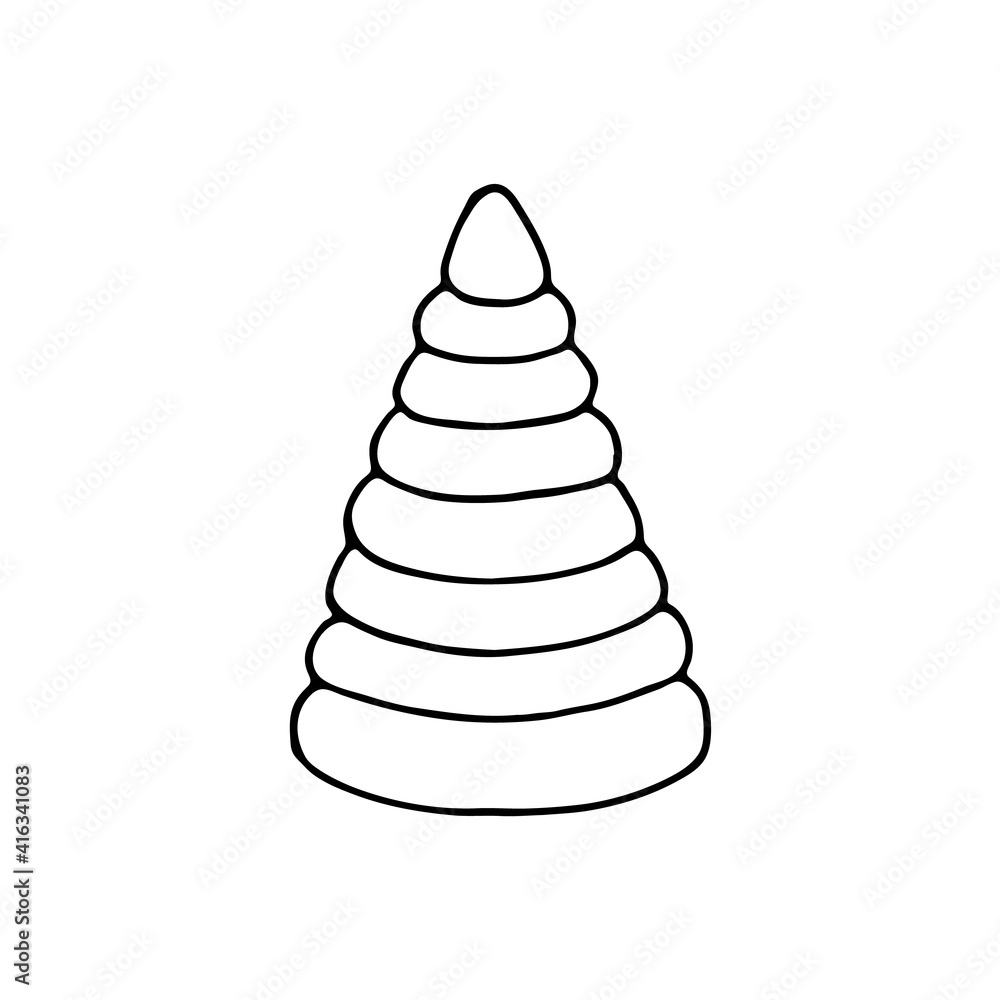 Hand-drawn children's pyramid. Doodle image for various designs. Hand-drawn children's pyramid. Doodle image for various designs.