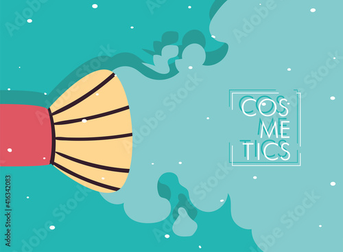 Cosmetic red brush vector design