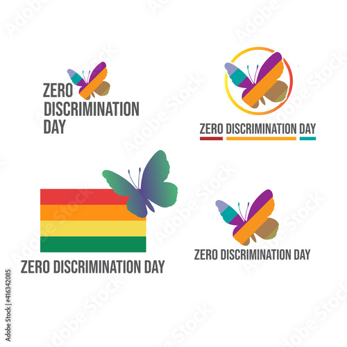 zero discrimination day vector banner, logo, icon template set. vector eps 10. Equal rights for every one banner,logo,icon.zero rasism day. march 1. 