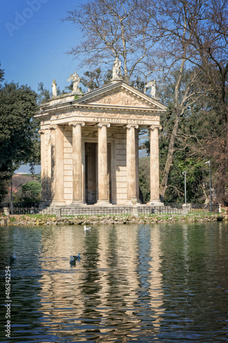 Temple of Aesculapius in Villa Borghese, Rome, Italy