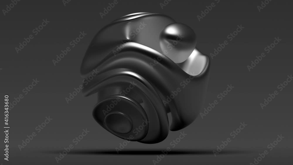 3d render of abstract art with surreal 3d organic alien ball or liquid substance in curve wavy smooth and soft bio forms in matte aluminium metal material with dark parts on grey background 3d render of abstract art with surreal 3d organic alien ball or liquid substance in curve wavy smooth and soft bio forms in matte aluminium metal material with dark parts on grey background