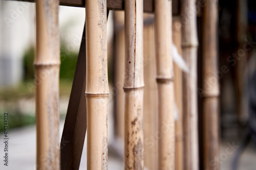 和風の竹製の柵