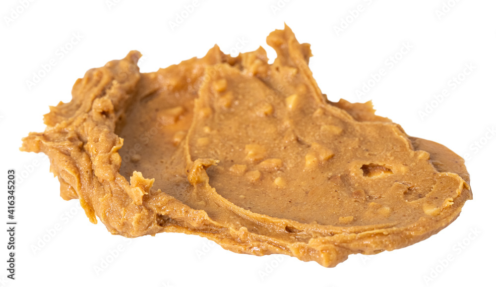 Fototapeta premium peanut butter spread isolated on white background