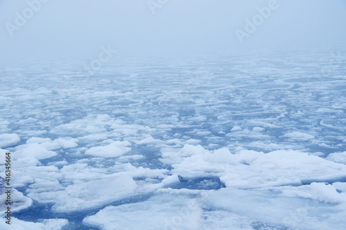 global warming, ice melting and drifting in the sea © Iveta