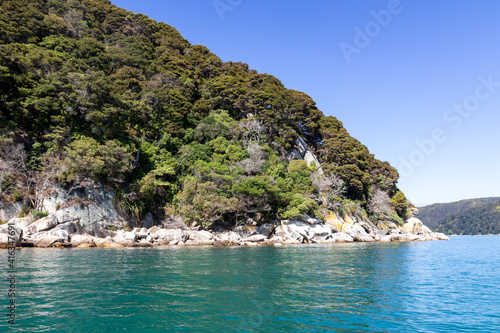 Littoral du parc Abel Tasman, Nouvelle Zélande 