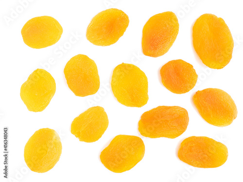Dried apricots on white. Healthy eating concept