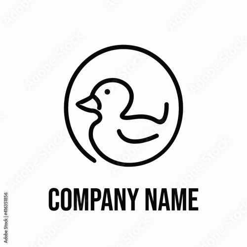 Simple and Modern Duck Logo Vector