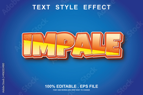 Fotografie impale text effect editable