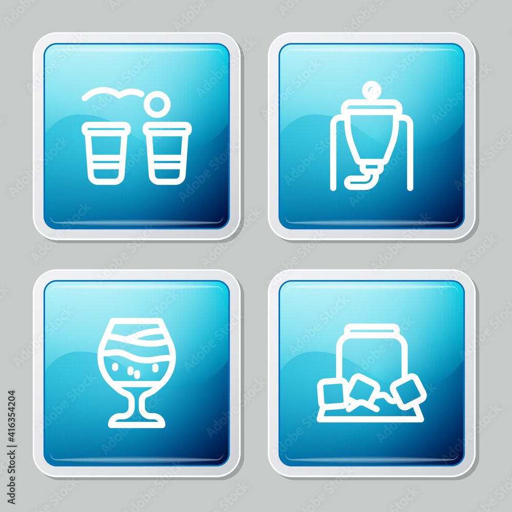 Set line Beer pong game, brewing process, Glass of beer and Cold can icon. Vector. Set line Beer pong game, brewing process, Glass of beer and Cold can icon. Vector.