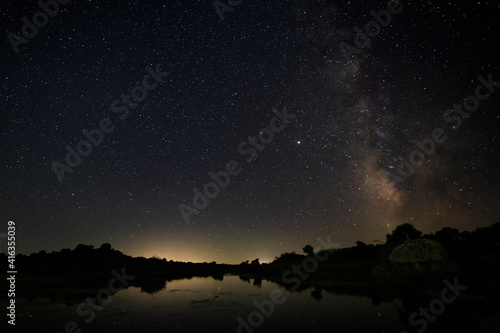 Night photography in Natural Area of Barruecos. Extremadura. Spain. © Eduardo Estellez