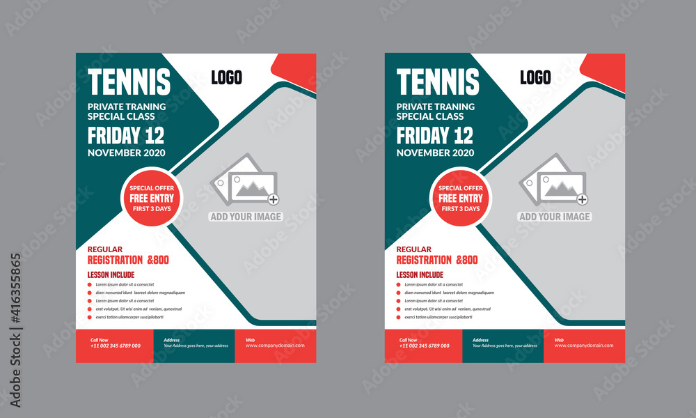 Tennis Flyer design Template