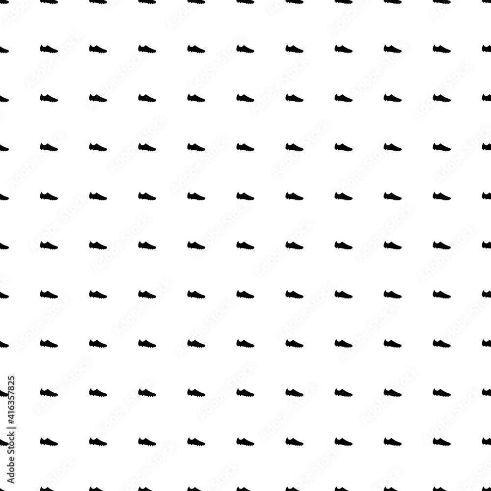 Square seamless background pattern from geometric shapes. The pattern is evenly filled with black football boot symbols. Vector illustration on white background Square seamless background pattern from geometric shapes. The pattern is evenly filled with black football boot symbols. Vector illustration on white background