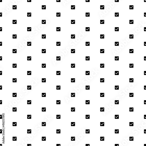 Square seamless background pattern from black checkbox symbols. The pattern is evenly filled. Vector illustration on white background