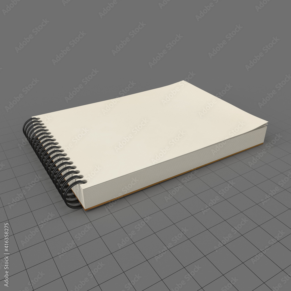 Notepad Stock 3D asset Adobe Stock