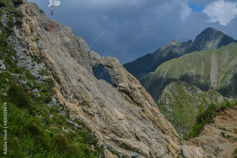 Fototapeta premium Beautiful mountains landscaping storm . nature .