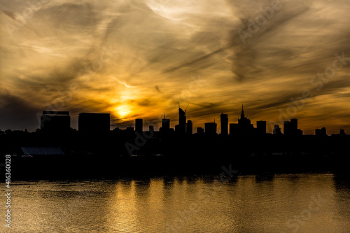 Panorama of Warsaw, Poland - beautiful view
