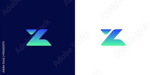 Z gradient logo design, letter z icon vector logo design